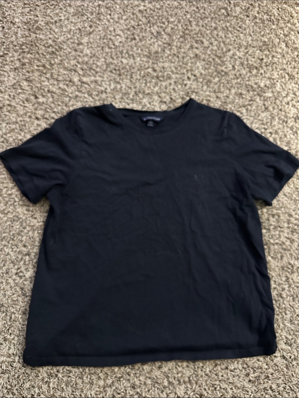 Lands' End Women's Black Short Sleeve Crew Tee